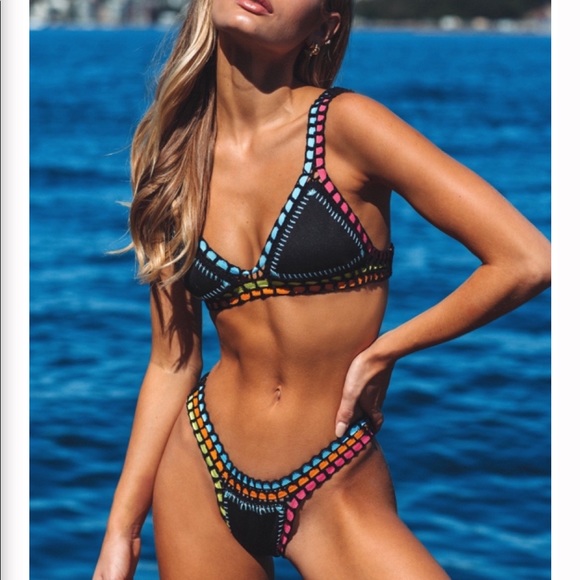Luxe Bandage Other - Luxe Sea Black Crochet Bikini Set - Small. NWT